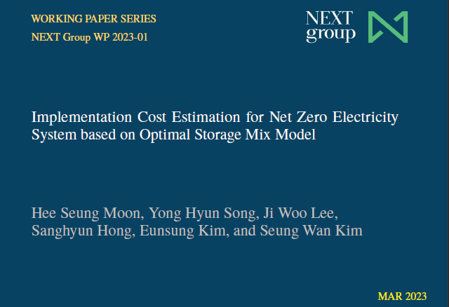 Implementation Cost Estimation for Net Zero Electricity System based on Optimal Storage Mix Model